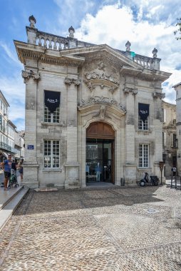 Medieval street in city of Avignon
