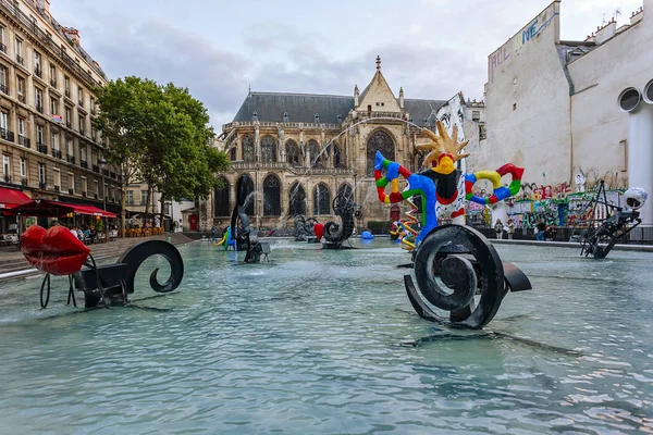 Stravinsky Fountain in Paris — Stock Photo, Image