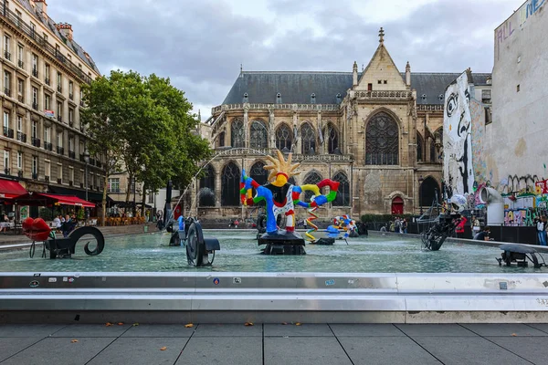 Stravinsky Fountain in Paris — Stock Photo, Image