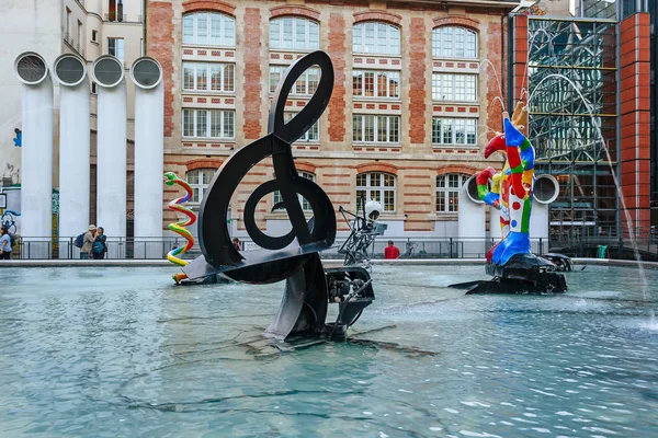 Stravinsky Fountain in Paris — Stock Photo, Image