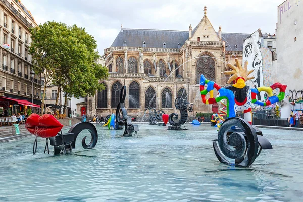 Stravinsky Fountain in Paris — Stock Photo, Image