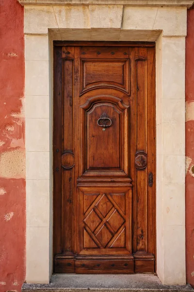 Brown wood old door — Stock Photo, Image