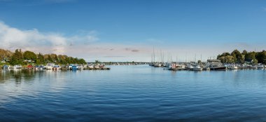 Gulf of Sapokka and boats in the harbour