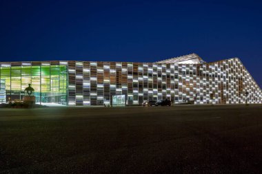 View of the Maritime centre Vellamo at night