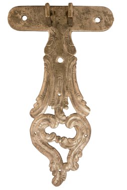 Old door locks on white background