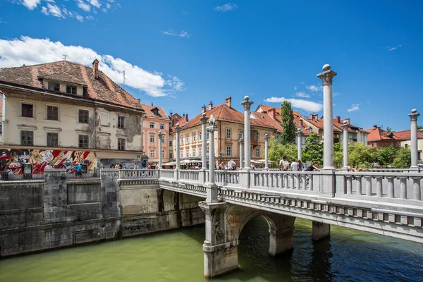 Ljubljanas historiska centrum — Stockfoto