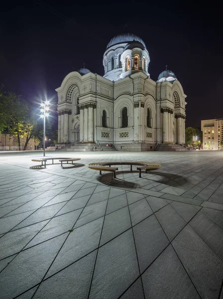 Kowno Litwa Sierpnia 2017 Kościół Michała Archanioła Kościół Garnizonowy Kowno — Zdjęcie stockowe