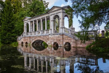 Mermer bridge park tsarskoye Selo, pushkin, Rusya Federasyonu