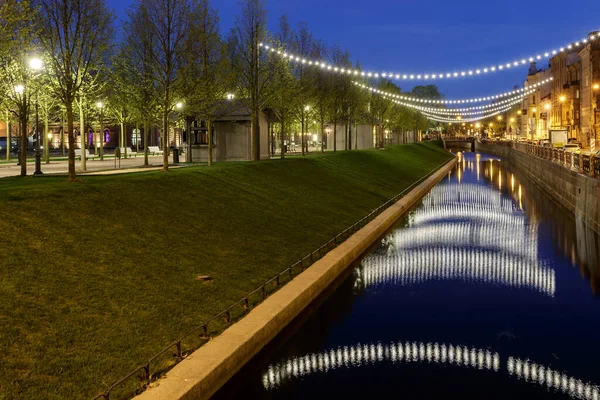 Neuholland Nachtansicht Vom Admiralty Kanal Sankt Petersburg Russland — Stockfoto