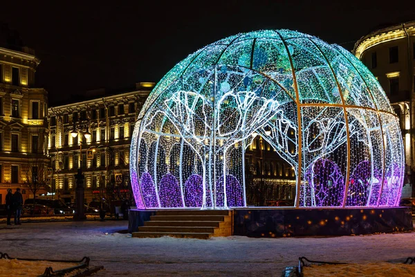 Χριστούγεννα Αγία Πετρούπολη Ρωσία — Φωτογραφία Αρχείου
