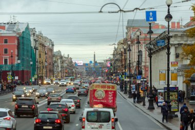 Saint Petersburg, Rusya - 24 Ekim 2015: Nevsky Saint Petersburg, Rusya.