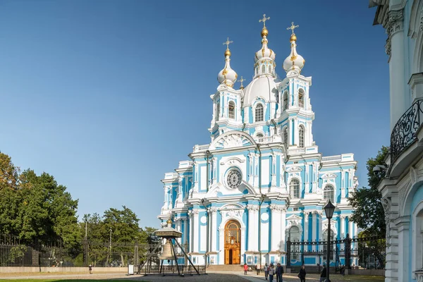 Russia Santo Petersburgo Settembre 2017 Cattedrale Smolny Stile Barocco Xviii — Foto Stock
