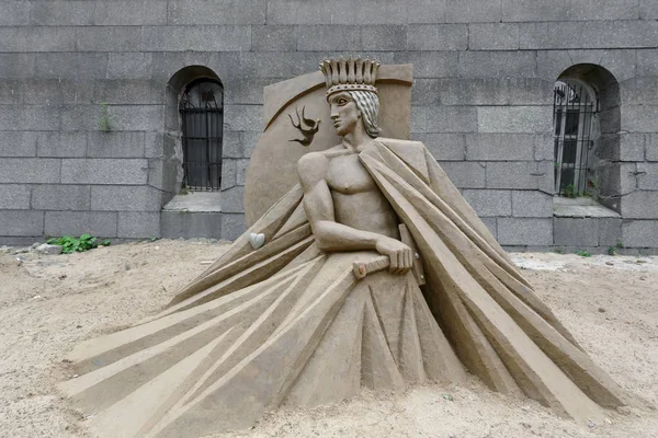 Saint Petersburg Russia July 2013 Sand Sculpture Festival 2013 Island — Stock Photo, Image