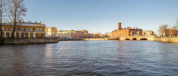 Staro Kalinkin Brug Fontanka Rivier Panoramisch Uitzicht Petersburg Rusland — Stockfoto