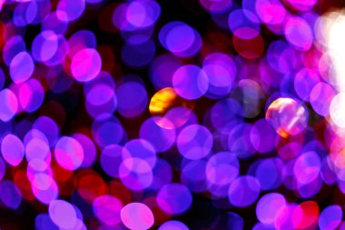 Bokeh ışıkları. Noel ve Yeni Yıl