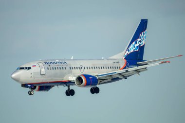 Saint Petersburg, Rusya - 09 Nisan 2017: Boeing 737 500 Vq Bpp havayolu Utair Havacılık.