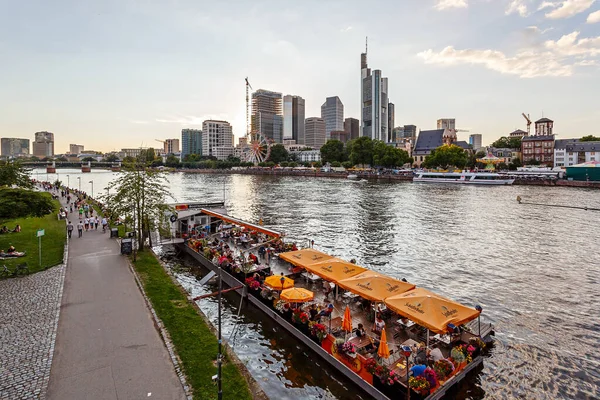 Frankfurt Main Germany August 2017 Frankfurt Main Επιχειρηματική Πρωτεύουσα Της — Φωτογραφία Αρχείου