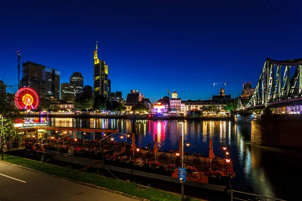 Frankfurt Main Germania Agosto 2017 Francoforte Sul Meno Capitale Commerciale — Foto Stock