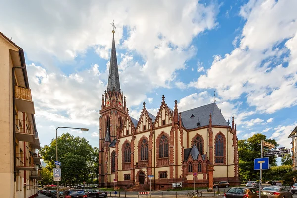 Frankfurt Nad Menem Niemcy Sierpnia 2017 Kościół Trzech Króli — Zdjęcie stockowe