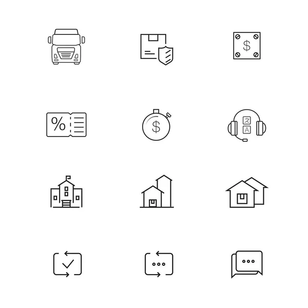 Logistics icons set — Stock Vector