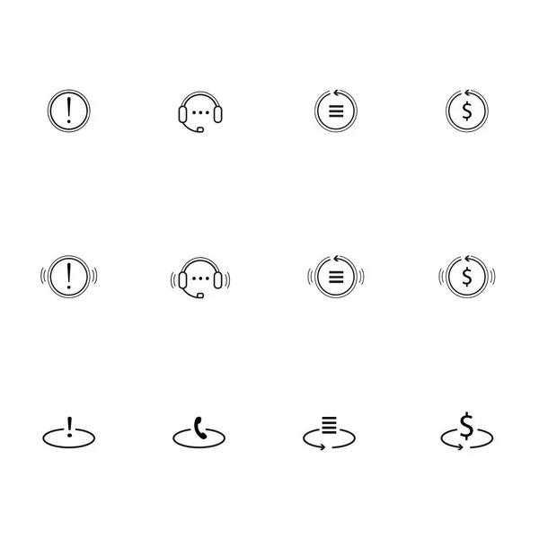 Conjunto de iconos de soporte — Archivo Imágenes Vectoriales