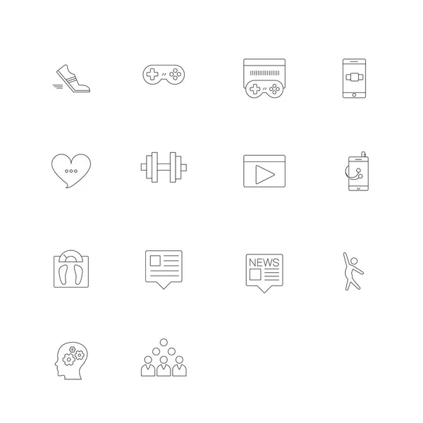 Conjunto de iconos de aplicaciones — Archivo Imágenes Vectoriales