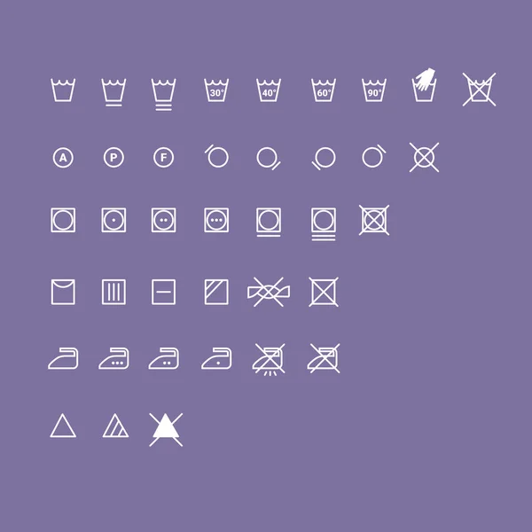 Laundry Vector Icons Set Full Collection — Stock Vector