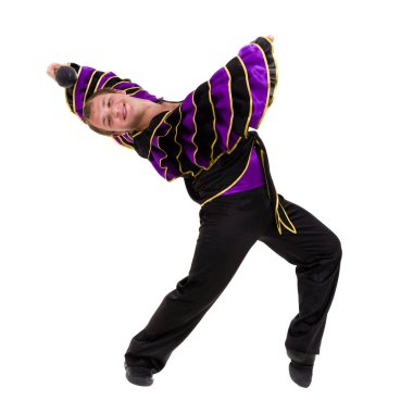 izole üzerinde beyaz arka plan bir beyaz adam samba dansçı