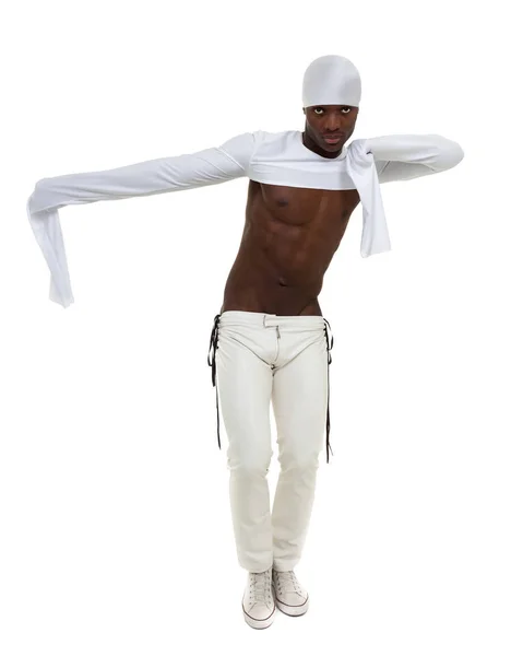 근육 질의 섹시 한 남자 춤 — 스톡 사진