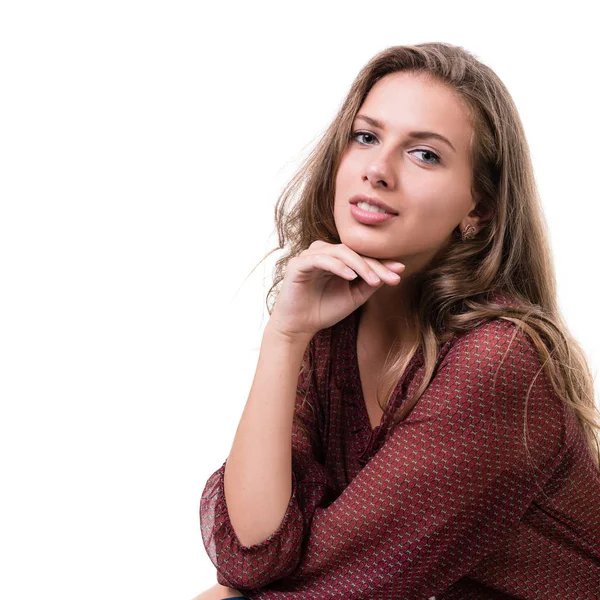 Bela coquete jovem mulher — Fotografia de Stock