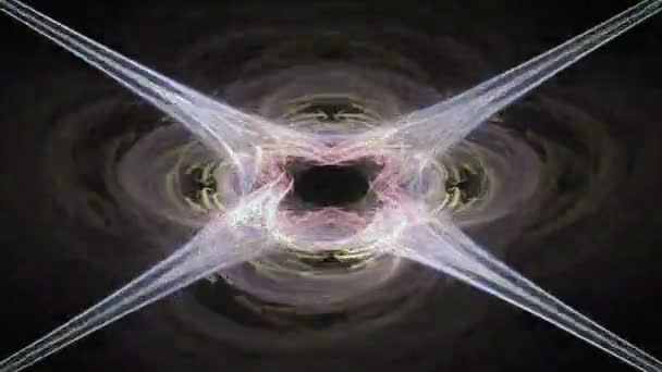 Абстрактний рух фону, енергетичні хвилі та блискавка, безшовна петля здатна . — стокове відео