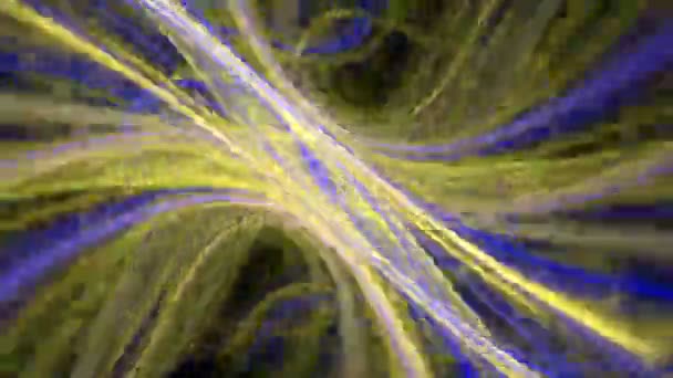 Fond abstrait de mouvement, ondes d'énergie et la foudre, boucle transparente capable . — Video