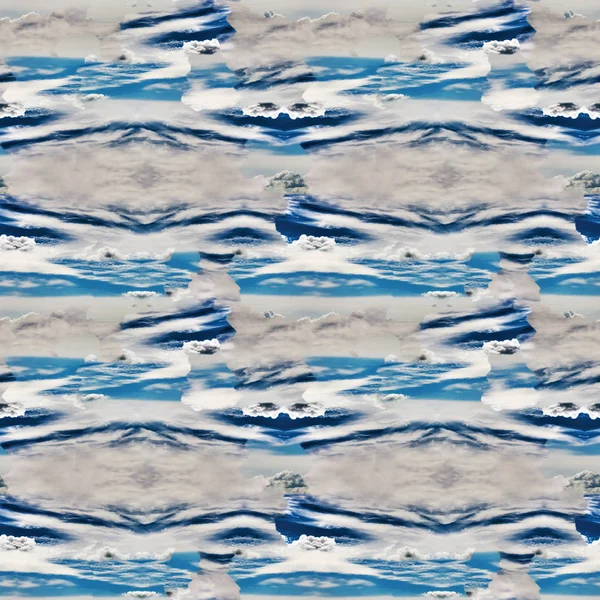 Abstraktes himmelblaues nahtloses Muster. Skiey Hintergrund. — Stockfoto