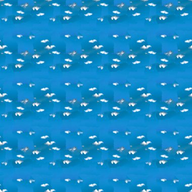 Soyut gök mavi seamless modeli. Skiey arka plan.