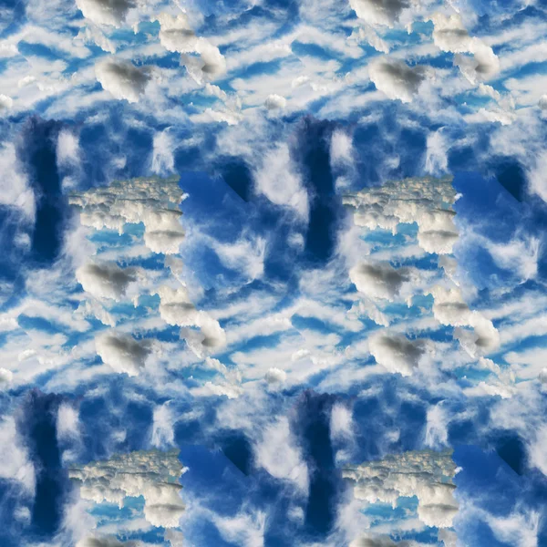 Abstraktes himmelblaues nahtloses Muster. Skiey Hintergrund. — Stockfoto