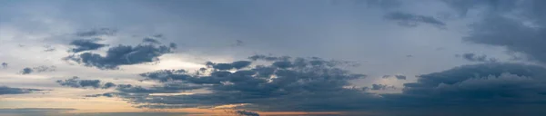 Fantastic clouds against blue sky, panorama — Stock Photo, Image