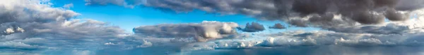 Fantastic soft clouds against blue sky, natural composition