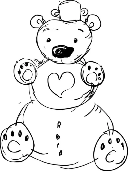 Cute snowman bear - vector illustration — Stock Vector