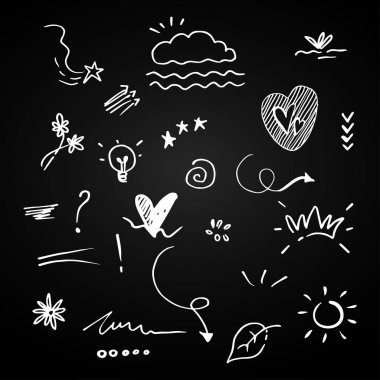 Elle çizilmiş karalama tasarım elemanı. kavram tasarımı için kullan. vektör illüstrasyonu