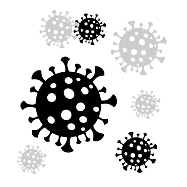Koronavirüsün vektör çizimi. Coronavirus tehlikesi ve halk sağlığı risk hastalığı. Tehlikeli hücreli pandemik tıbbi konsept