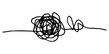 Elle çizilmiş çizim çemberi nesnesi. Karmaşık, pis, yuvarlak karalamalar. beyaz arkaplanda izole