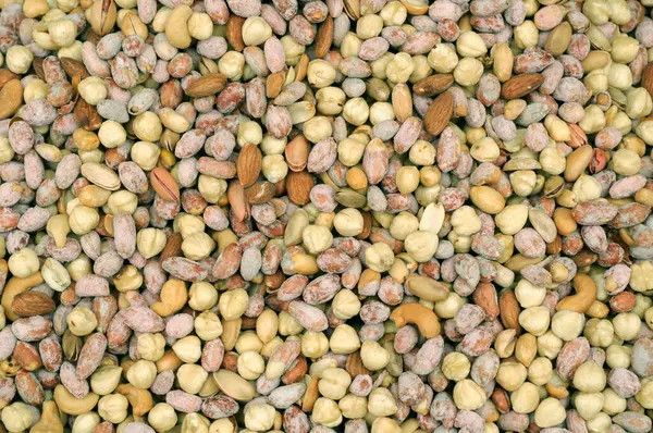 Assortment of nuts on street market, Istanbul. — Stock Photo, Image