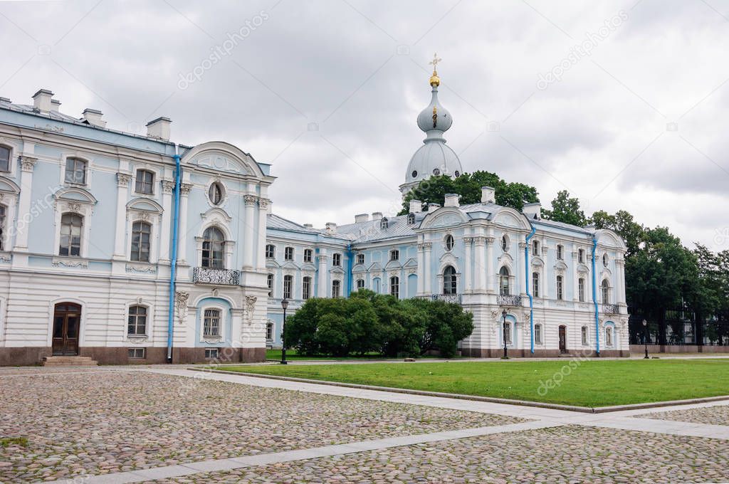 Smolny Cathedral in St. Petersburg was built in 1748.
