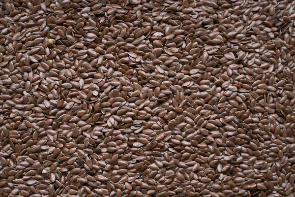 Top View Fresh Organic Flax Seeds — Stock Photo, Image