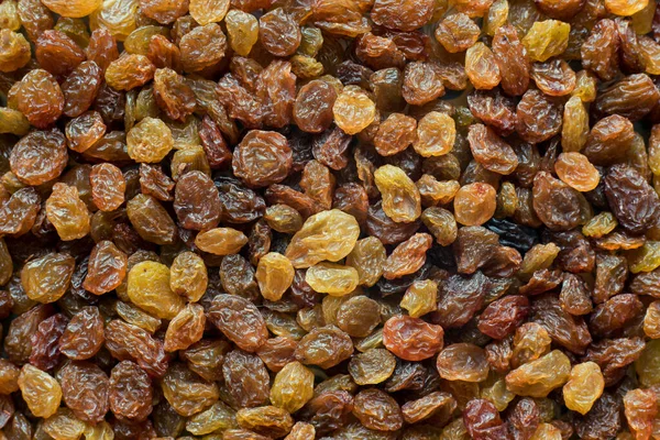 Large texture of light brown raisins, background. — Stock Photo, Image