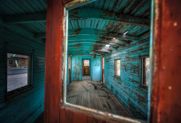 Old wreck of a railroad waggeon near rhyolite — Stock Photo, Image