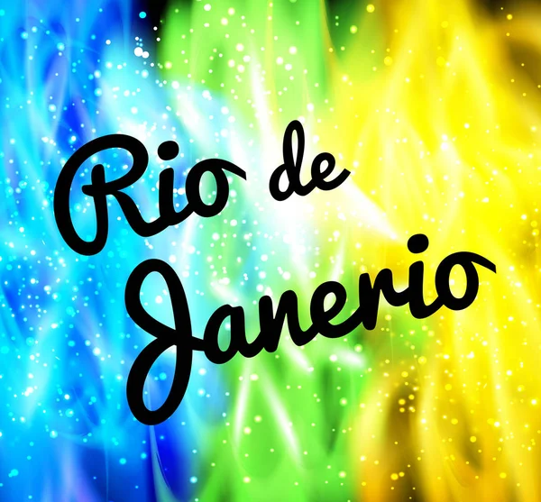 Rio de Janeiro háttér neon színek — Stock Vector