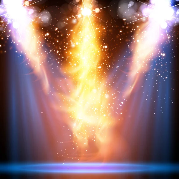 sahne, ışık, spot, boş sahne illüstrasyon