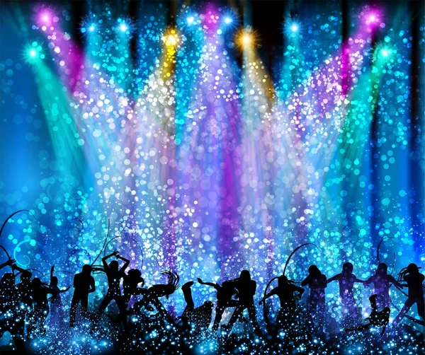 Fiesta fondo fiesta, discoteca, baile, escena fácil todo editable — Vector de stock