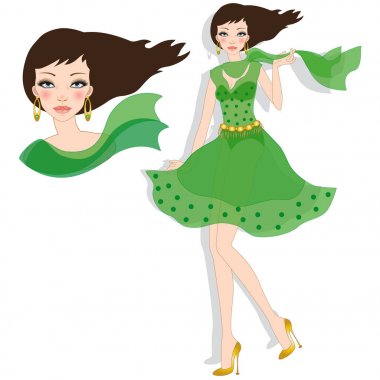 Moda model kısa elbise